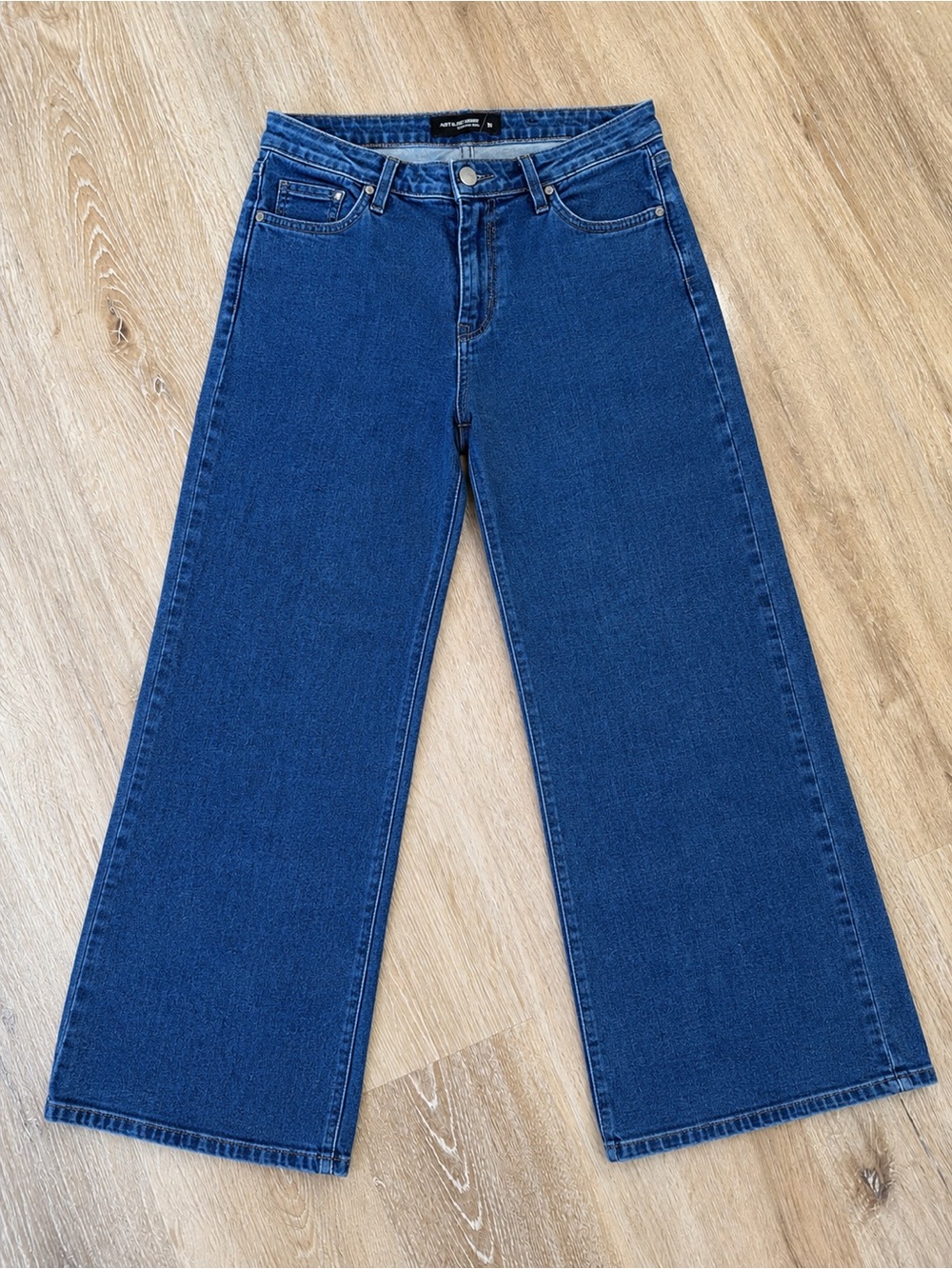Just Black Wide Leg Jeans in Deep Blue Wash
